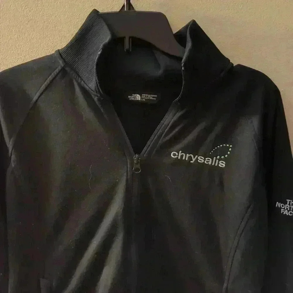 The North Face heavy zip up sweatshirt, black, large - Picture 3 of 8